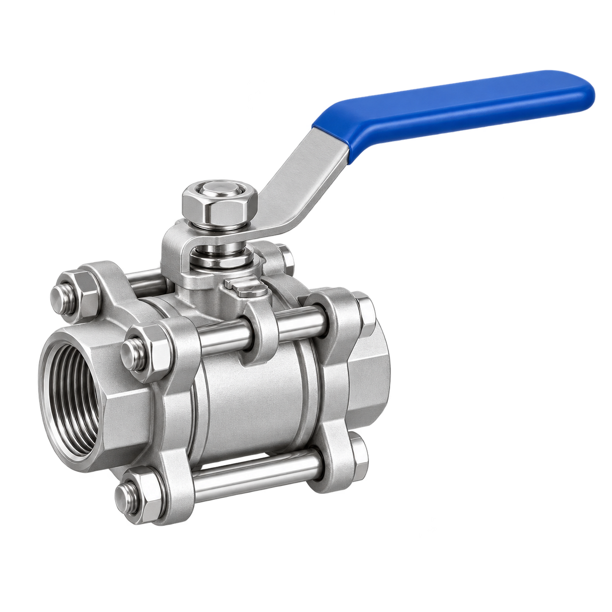 Three-Piece Female-Threaded Ball Valve